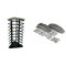 Black Acrylic Revolving Earring Display & Gray Flocked Earring Cards Kit 101 Pcs